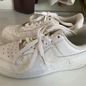 Nike Air Force 1 White Lace-Up Sneakers